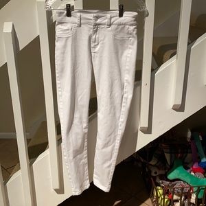 Blue asphalt brand white stretchy pants/leggings